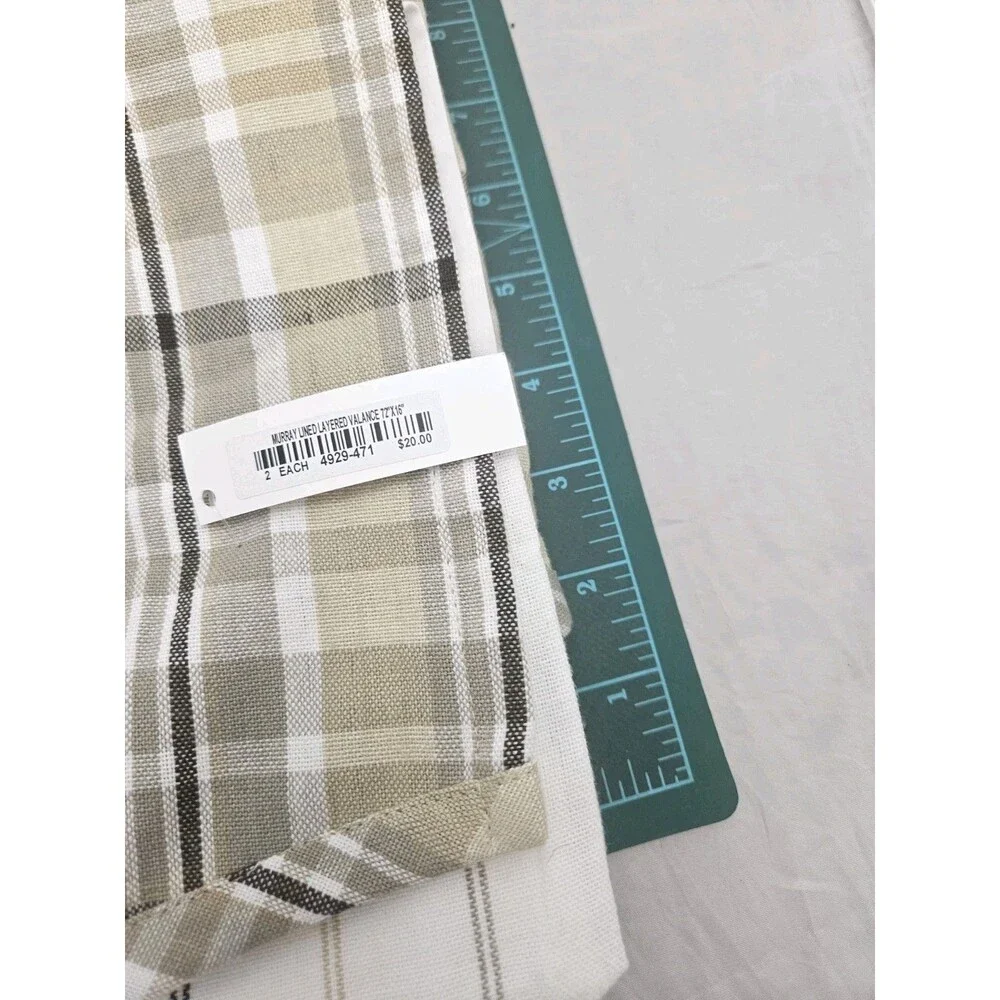 Park Designs Murray Lined Layered Valance Curtain 72 in x 16 in - One Valance